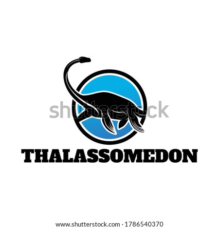 Water Dino Logo Template Design Vector