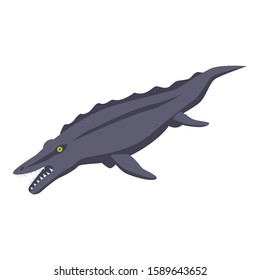 Water dinosaur icon. Isometric of water dinosaur vector icon for web design isolated on white background