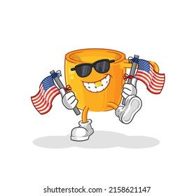 the water dipper american youth cartoon mascot vector