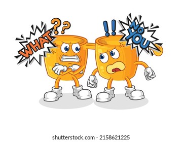 the water dipper arguing each other cartoon vector