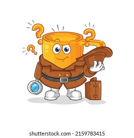 el vector de detectives de dipper de agua. personaje de caricatura