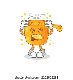 the water dipper dizzy head mascot. cartoon vector
