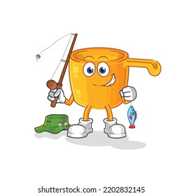 the water dipper fisherman illustration. character vector