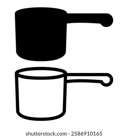 Water Dipper icon, simple flat style, illustration, logo sign symbol pictogram template, for ui or ux isolated on white for mobile app, editable