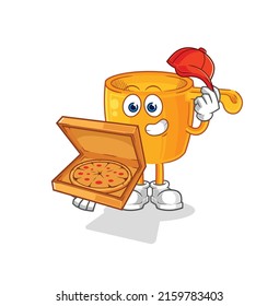 the water dipper pizza delivery boy vector. cartoon character