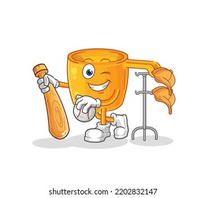 the water dipper playing baseball mascot. cartoon vector