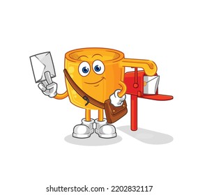 the water dipper postman vector. cartoon character