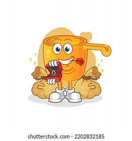 the water dipper propose with ring. cartoon mascot vector