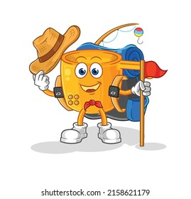 the water dipper scout vector. cartoon character