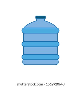 water dispenser bottle plastic fill icon blue vector illustration