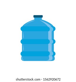 water dispenser bottle plastic flat icon blue vector illustration