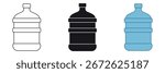 Water dispenser bottle vector sign, clean pure mineral water bottle, drinking container for office, home, and hydration solid symbol. vector illustration on white background .