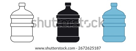 Water dispenser bottle vector sign, clean pure mineral water bottle, drinking container for office, home, and hydration solid symbol. vector illustration on white background .