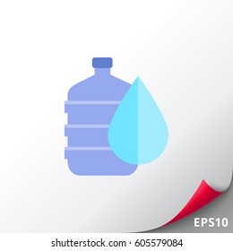 Water dispenser with drop