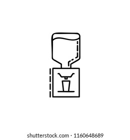 water dispenser dusk icon. Element of drinks and beverages icon for mobile concept and web apps. Thin line water dispenser icon can be used for web and mobile