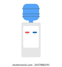 Water dispenser with hot and cold water icon