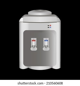 Water dispenser hot and cold. Vector illustration.