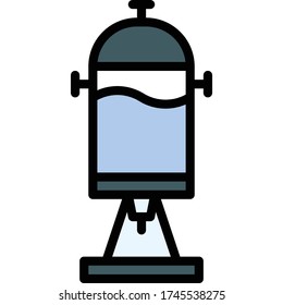 Water dispenser icon, Beverage filled style vector illustration