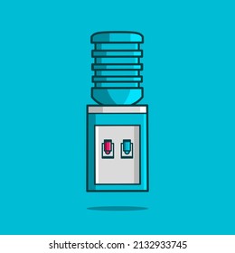 Water dispenser icon flat design vector. Colorful logo with soft background. Abstract graphic illustration.