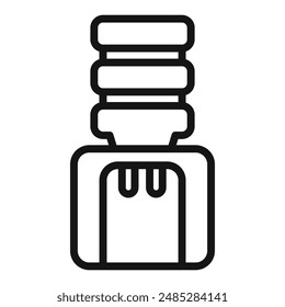 Water dispenser icon mark in filled style