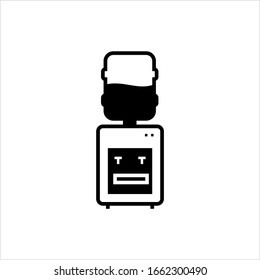 Wasserspender-Symbol Vektorillustration Kunst Illustration