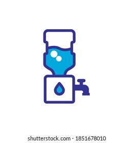 water dispenser icon, vector, color style design