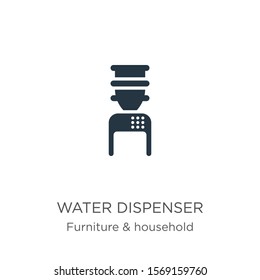 Water dispenser icon vector. Trendy flat water dispenser icon from furniture and household collection isolated on white background. Vector illustration can be used for web and mobile graphic design, 