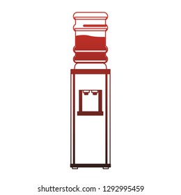 Water dispenser isolated red lines