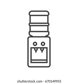 Water dispenser line icon.