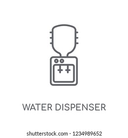 Water dispenser linear icon. Modern outline Water dispenser logo concept on white background from Furniture and Household collection. Suitable for use on web apps, mobile apps and print media.