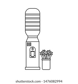 water dispenser machine and houseplant office equipment