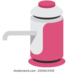 Water dispenser pump vector cartoon illustration isolated on a white background.