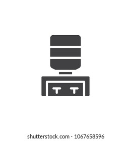 Water dispenser vector icon. filled flat sign for mobile concept and web design. water cooler simple solid icon. Symbol, logo illustration. Pixel perfect vector graphics