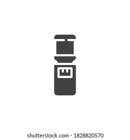 Water dispenser vector icon. filled flat sign for mobile concept and web design. Water cooler glyph icon. Symbol, logo illustration. Vector graphics