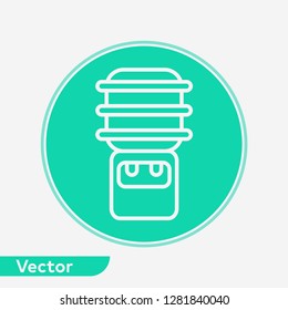 Water dispenser vector icon sign symbol