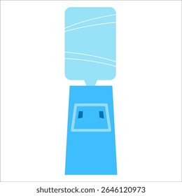 Water dispenser vector illustration. Cartoon water cooler isolated. Office interior element.