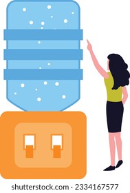 Water dispenser Vector Illustration that can be easily modified or edit

