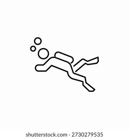 water diver icon sign vector