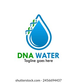 Water dna design logo template illustration