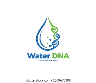 water dna design logo vector