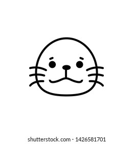 Water Dog (Outline Stroke Animal Icon Vector Illustration - Vector)