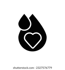 Ilustración de vectores de iconos rellenos de donación de agua