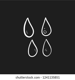 water doodle icon flat black