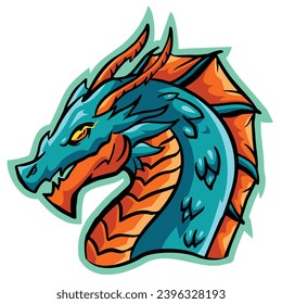 Water Dragon Logo Vector