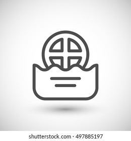 Water drain line icon