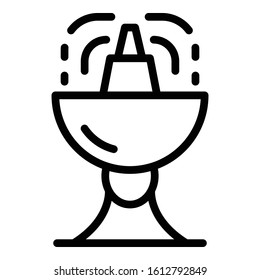 Water drink basin icon. Outline water drink basin vector icon for web design isolated on white background