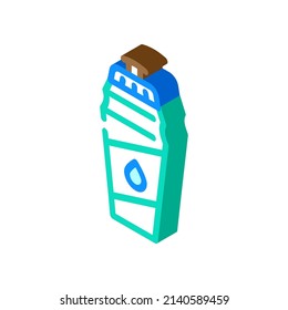 water drink bottle isometric icon vector. water drink bottle sign. isolated symbol illustration