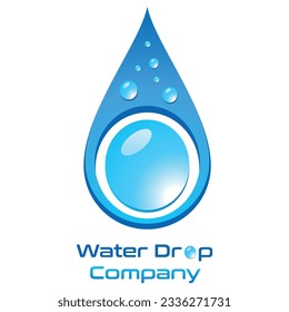Water, drink, water drop, pearl - water drop company - vector illustration, logo, branding