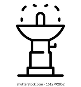 Water drink faucet icon. Outline water drink faucet vector icon for web design isolated on white background