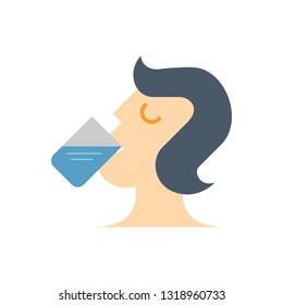 Water drink and health icon design.
